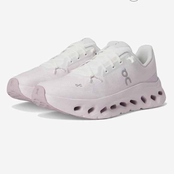 On Running Women's Soft Pink and White Sneakers - Picture 1 of 8